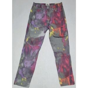 Jordache Vintage Jeans Multicolor Denim Size 29 Straight Leg Gray, Purple, Red